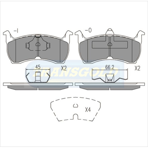 Front Brake Disc Pads TG1108N DB1108