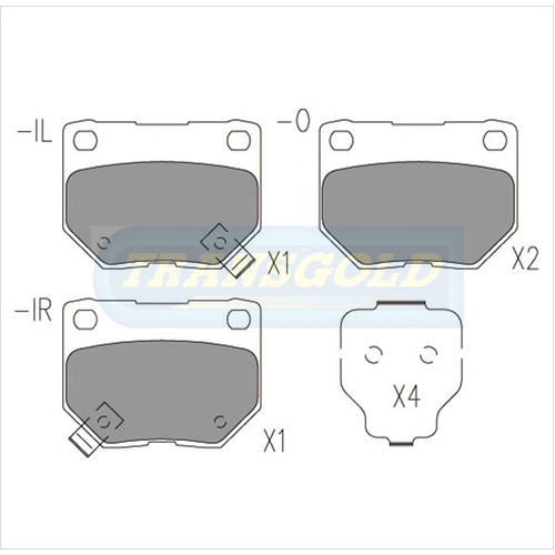 Transgold Rear Brake Disc Pads TG1220N DB1220