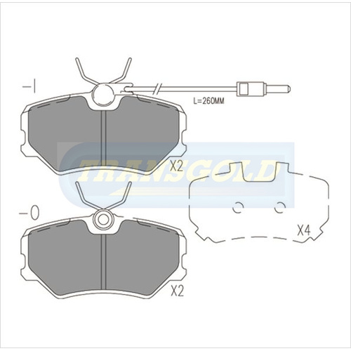Front Brake Disc Pads TG1258N DB1258