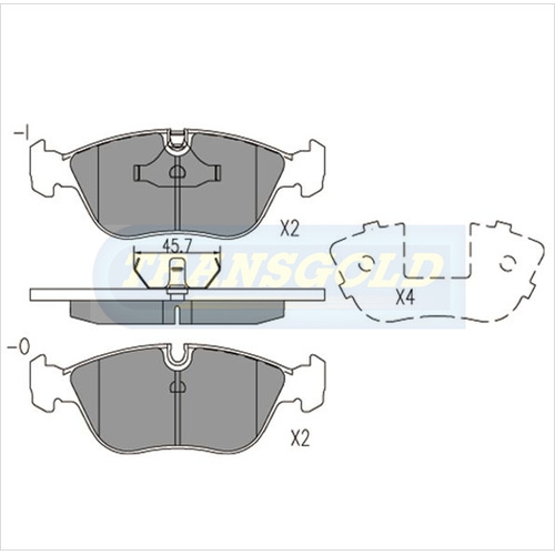 Front Brake Disc Pads TG1261N DB1261