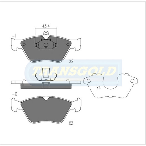 Front Brake Disc Pads TG1341N DB1341