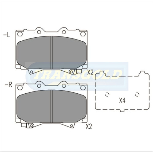 Front Brake Disc Pads TG1365N DB1365