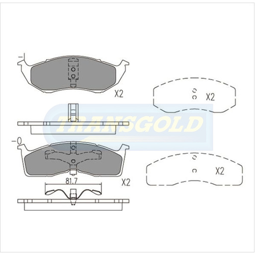 Front Brake Disc Pads TG1374N DB1374 / 7470A