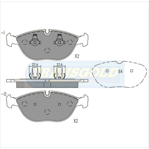 Front Brake Disc Pads TG1408N DB1408