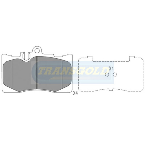 Front Brake Disc Pads TG1496N DB1496
