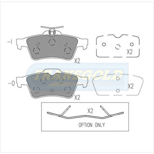 Rear Brake Disc Pads TG1763N DB1763