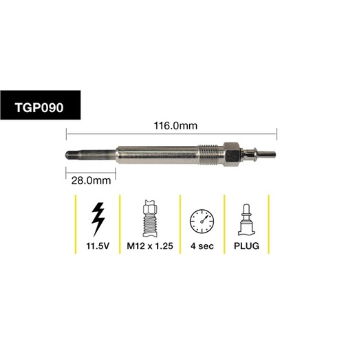 Tridon Glow Plug (1) TGP090