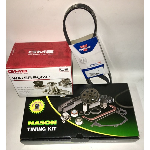 Nason Timing Belt Kit SUBTK8, GMB Water Pump W3035 & Optibelt Belt 5PK875
