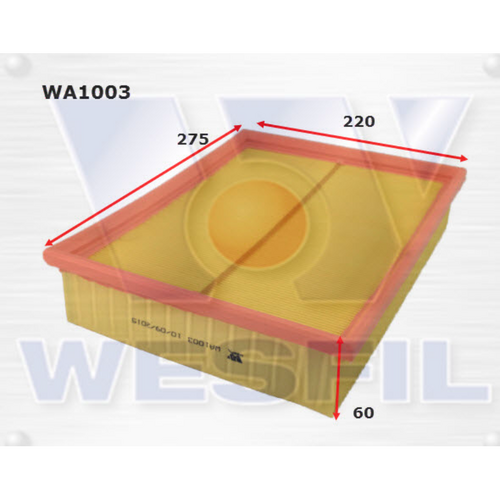 Wesfil Cooper Air Filter Wa1003 A1536