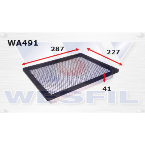 Wesfil Cooper Air Filter Wa491 A491 WA491
