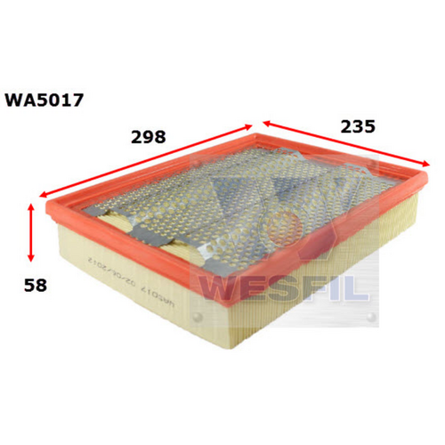 Wesfil Cooper Air Filter Wa5017 A1721