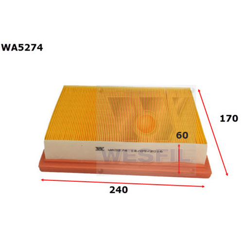 Wesfil Cooper Air Filter Wa5274 A1776