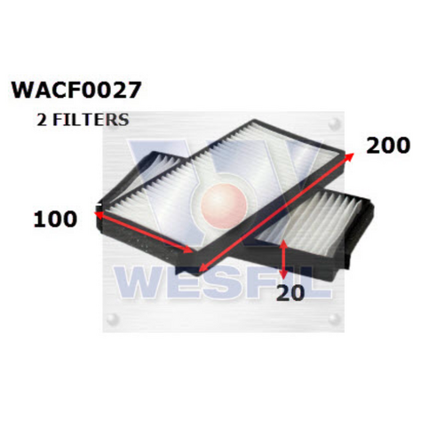 Wesfil Cooper Cabin Filter Wacf0027 Rca304P