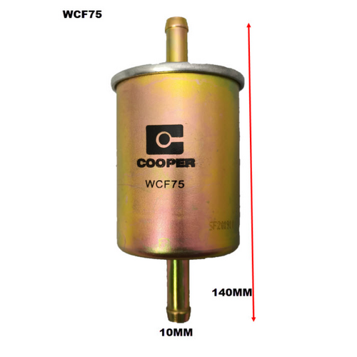 Wesfil Cooper Efi Fuel Filter Wcf75 With 10Mm Fittings Z200