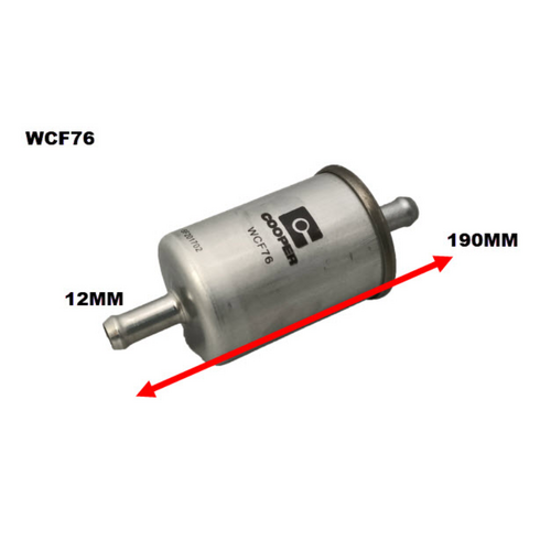 Wesfil Cooper Efi Fuel Filter Wcf76 Eq Z200 - 12Mm Fittings