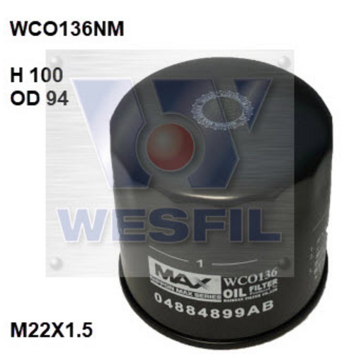 Nippon Max Oil Filter WCO136NM