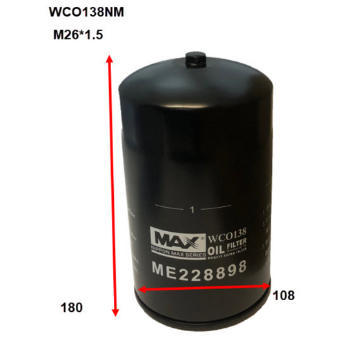 Nippon Max Oil Filter Wco138Nm Z956