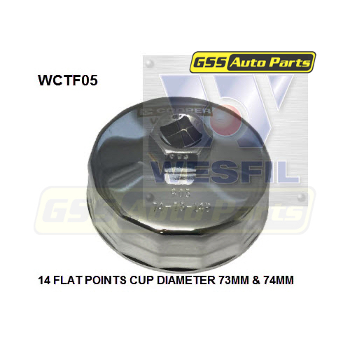Wesfil Cooper Oil Filter Removal Tool - 73-74Mm WCTF05