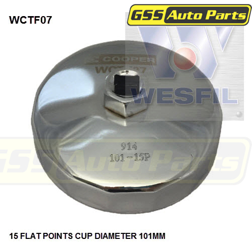 Wesfil Cooper Cup Style Oil Filter Remover - 101mm - 15f Wctf07