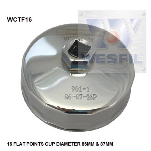 Wesfil Cooper Oil Filter Remover - 86-87Mm WCTF16