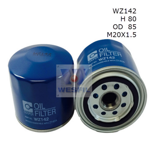 Wesfil Cooper Oil Filter Z142 WZ142
