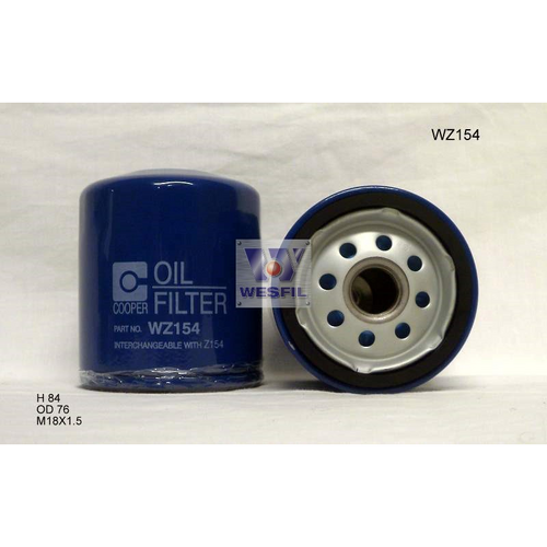 Wesfil Cooper Oil Filter Z154 WZ154