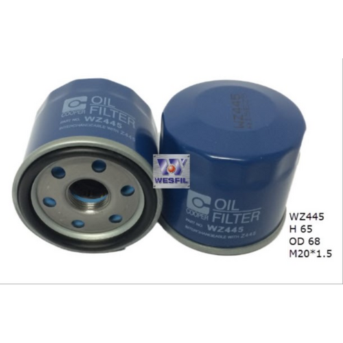Wesfil Cooper Oil Filter Z445 WZ445