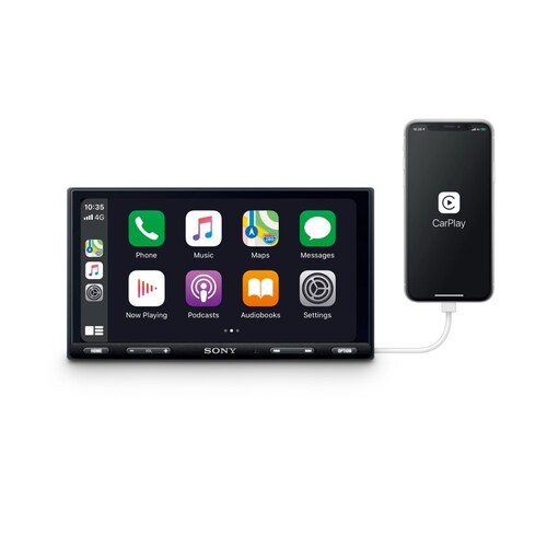 Sony Xavax5500 6.95 Inch Digital Media Receiver Head Unit With Weblink Cast Apple Carplay And Android Auto XAVAX5500