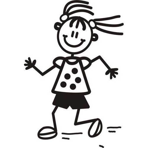 Genuine My Family Sticker - Young Girl Running