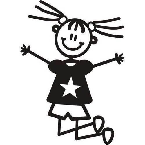 Genuine My Family Sticker - Young Girl Jumping